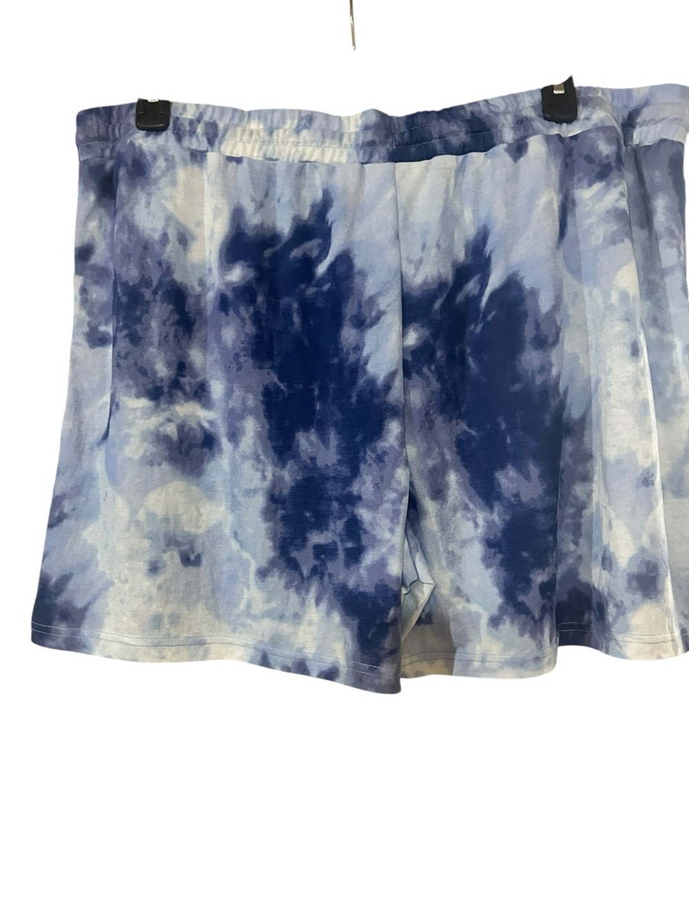 NWOT Belle beach by Kim Gravel Blue Tie-Dye knit Drawstring Shorts - Picture 3 of 4
